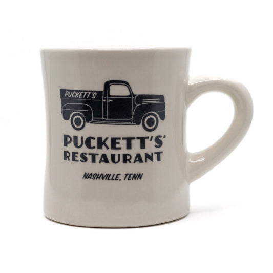 Puckett's branded diner style mug